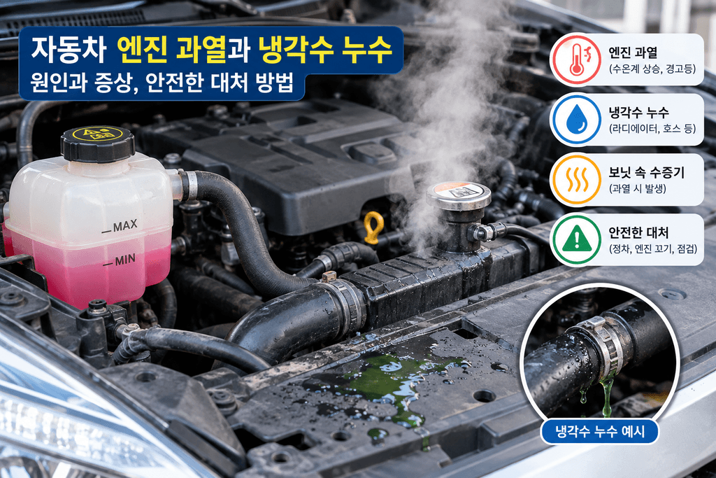 자동차 엔진 과열과 냉각수 누수 점검방법